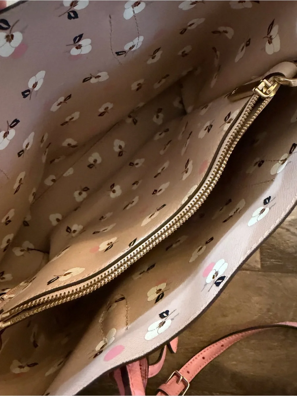 kate spade Pink Leather Tote with Removable Crossbody Strap